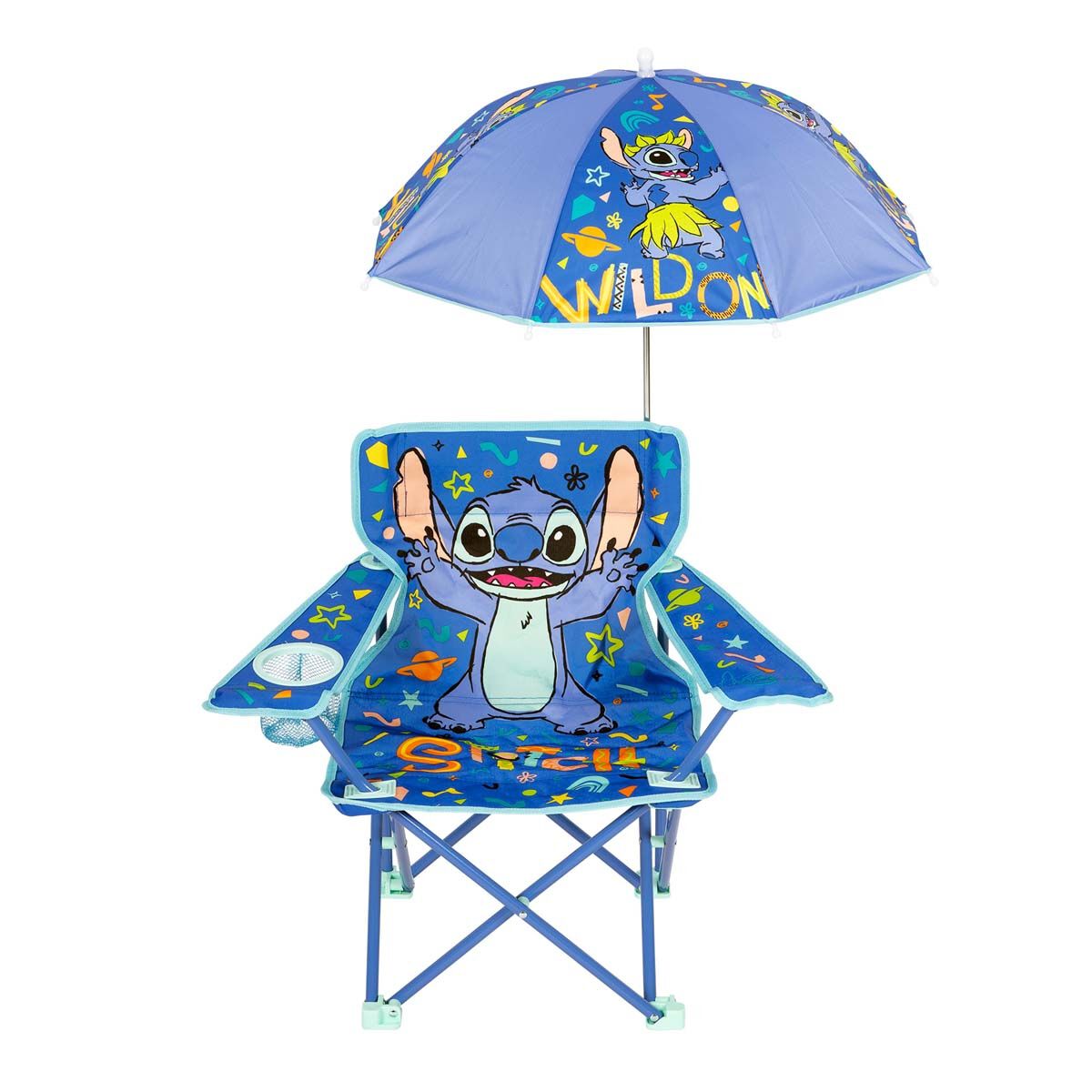 Lilo and Stitch Kids Camp Chair with Umbrella 30kg, , bcf_hi-res