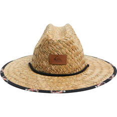 Quiksilver Youth Frenzy 14" Volley Straw Hat Natural OSFM, Natural, bcf_hi-res