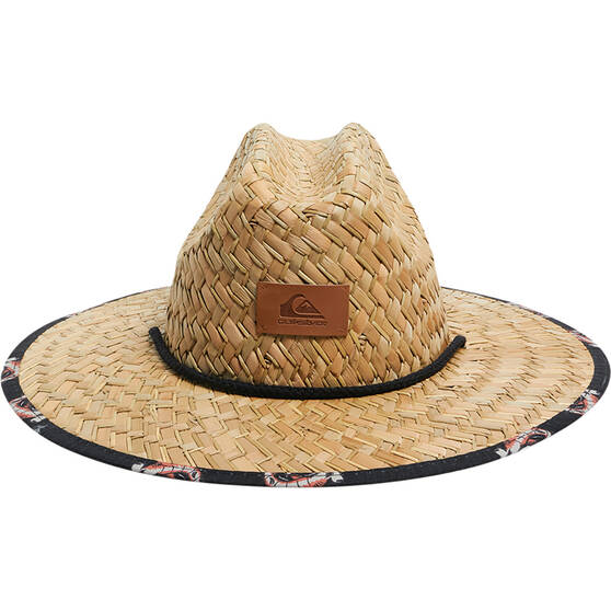 Quiksilver Youth Frenzy 14" Volley Straw Hat Natural OSFM, Natural, bcf_hi-res