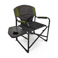 Wanderer Lightweight Directors Chair with Side Table 135kg, , bcf_hi-res