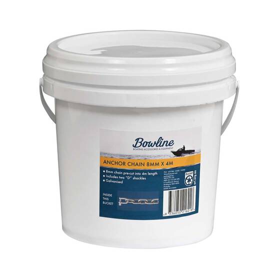 Bowline Galvanised Anchor Chain 8mm x 4m, , bcf_hi-res