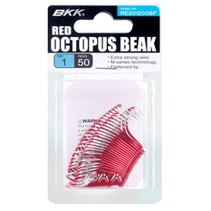 BKK Octopus Beak Hook Red Bulk 50 Pack, , bcf_hi-res