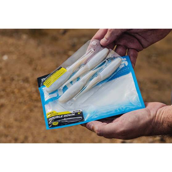 Nomad Live Ops Double Down Soft Plastic Lure 4in Electric Flash, Electric Flash, bcf_hi-res