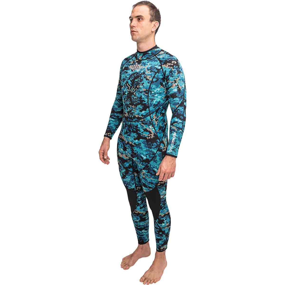 Adreno Men's Pelagi-Skin Steamer Wetsuit 3mm Blue XS, Blue, bcf_hi-res