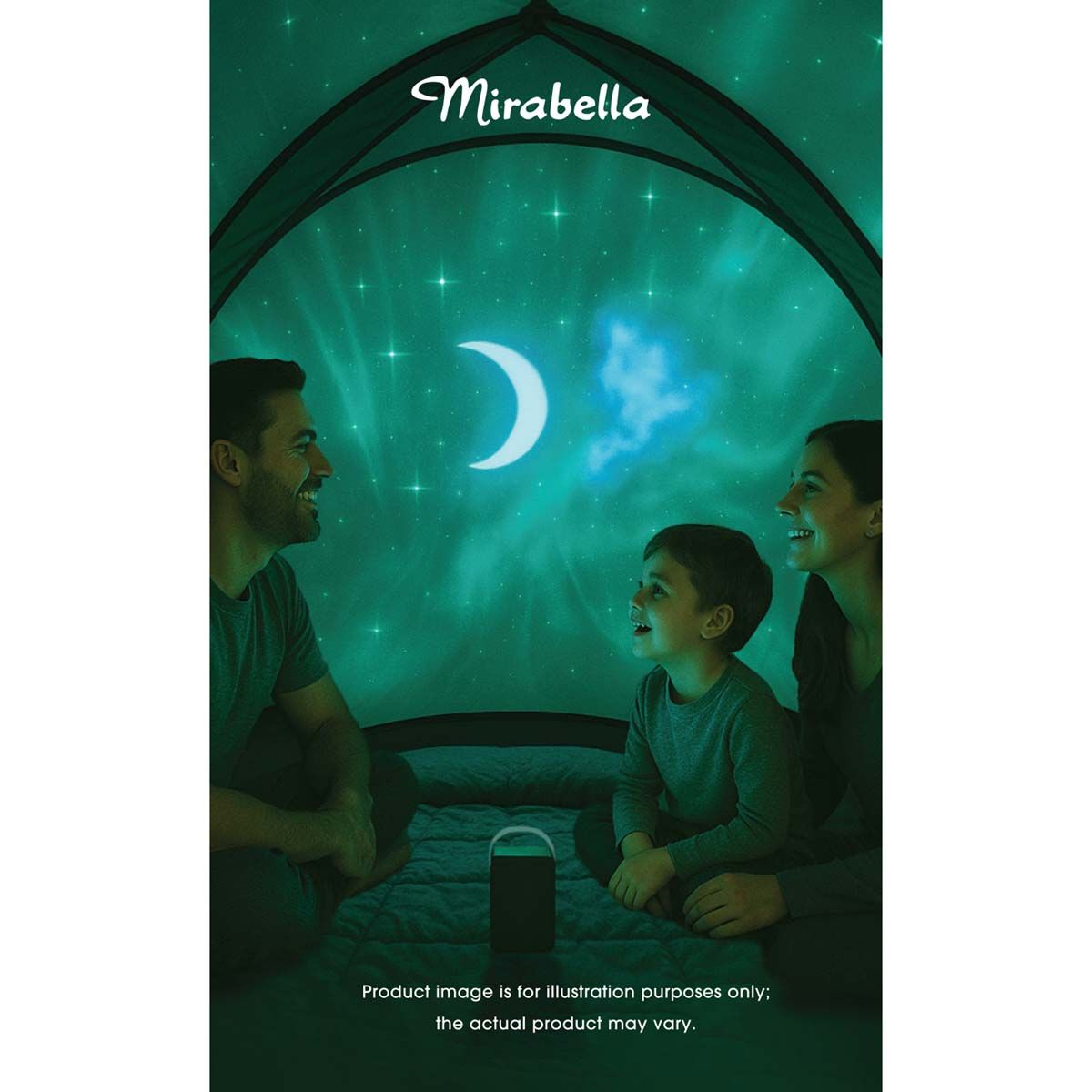 Mirabella Portable Aurora Projector Light with Bluetooth Speaker, , bcf_hi-res
