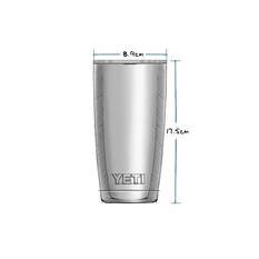 YETI® Rambler® Tumbler 20 oz (591ml) with MagSlider™ Lid White, White, bcf_hi-res