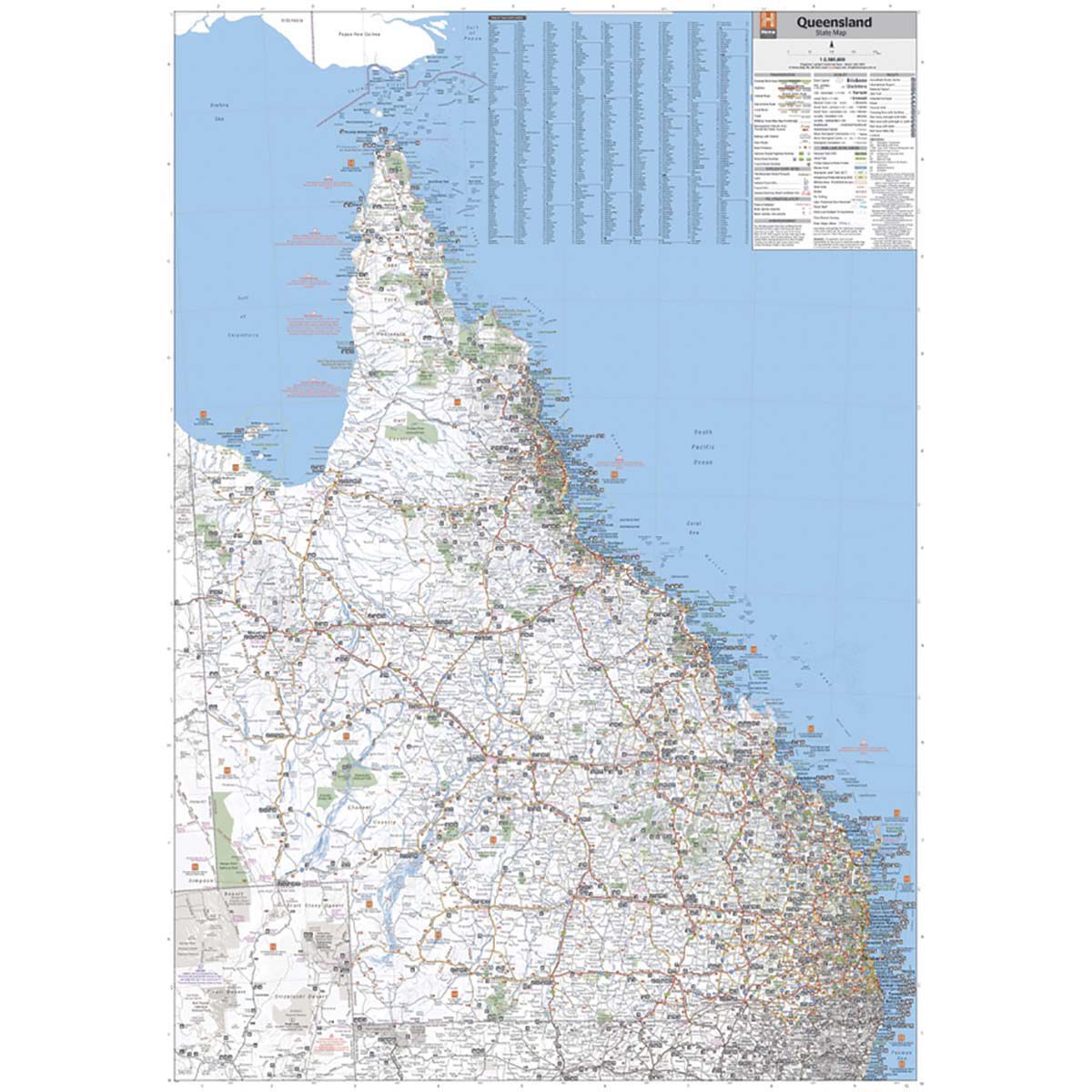 HEMA Queensland State Map &ndash; 13th Edition, , bcf_hi-res