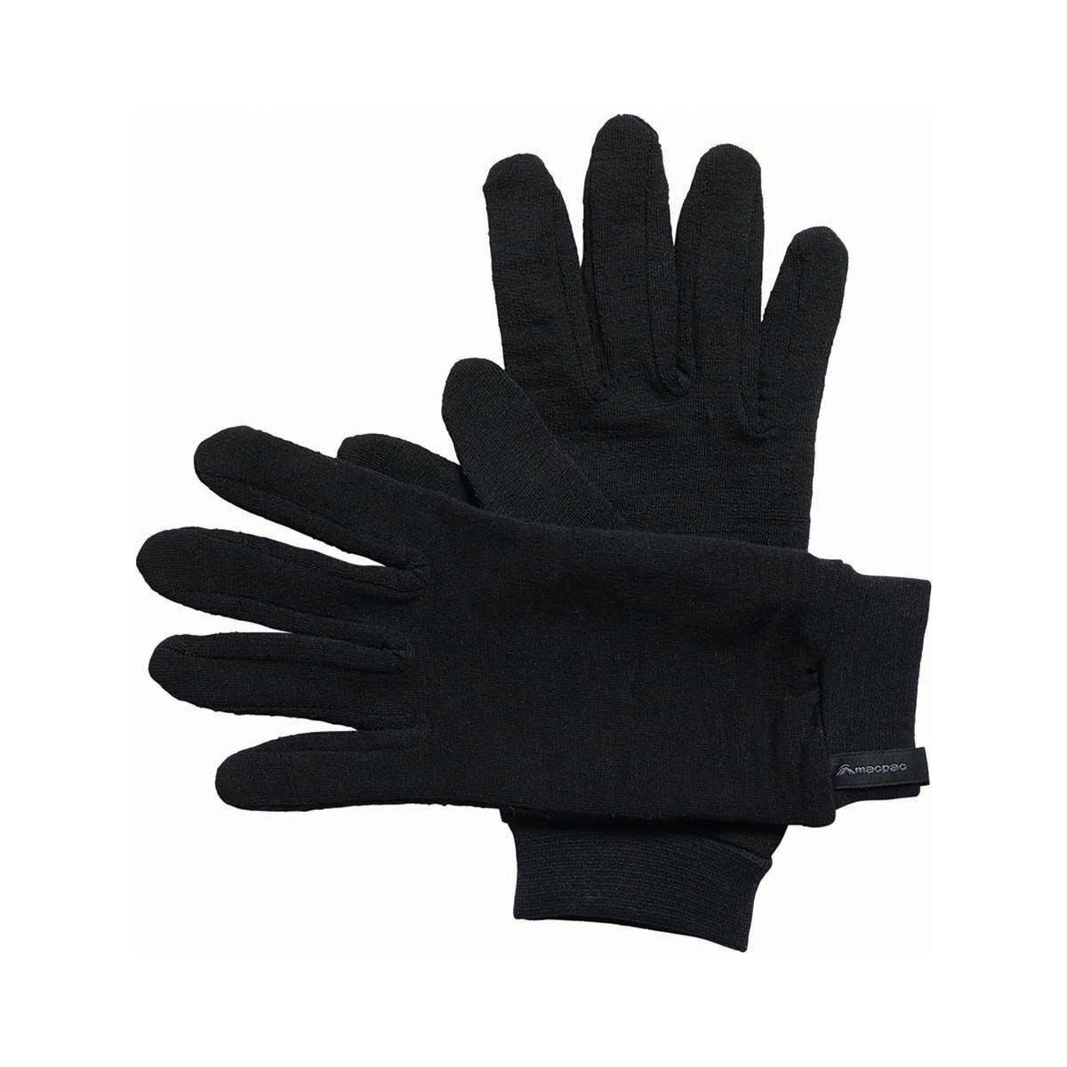 Macpac Merino Liner Gloves Black S | BCF