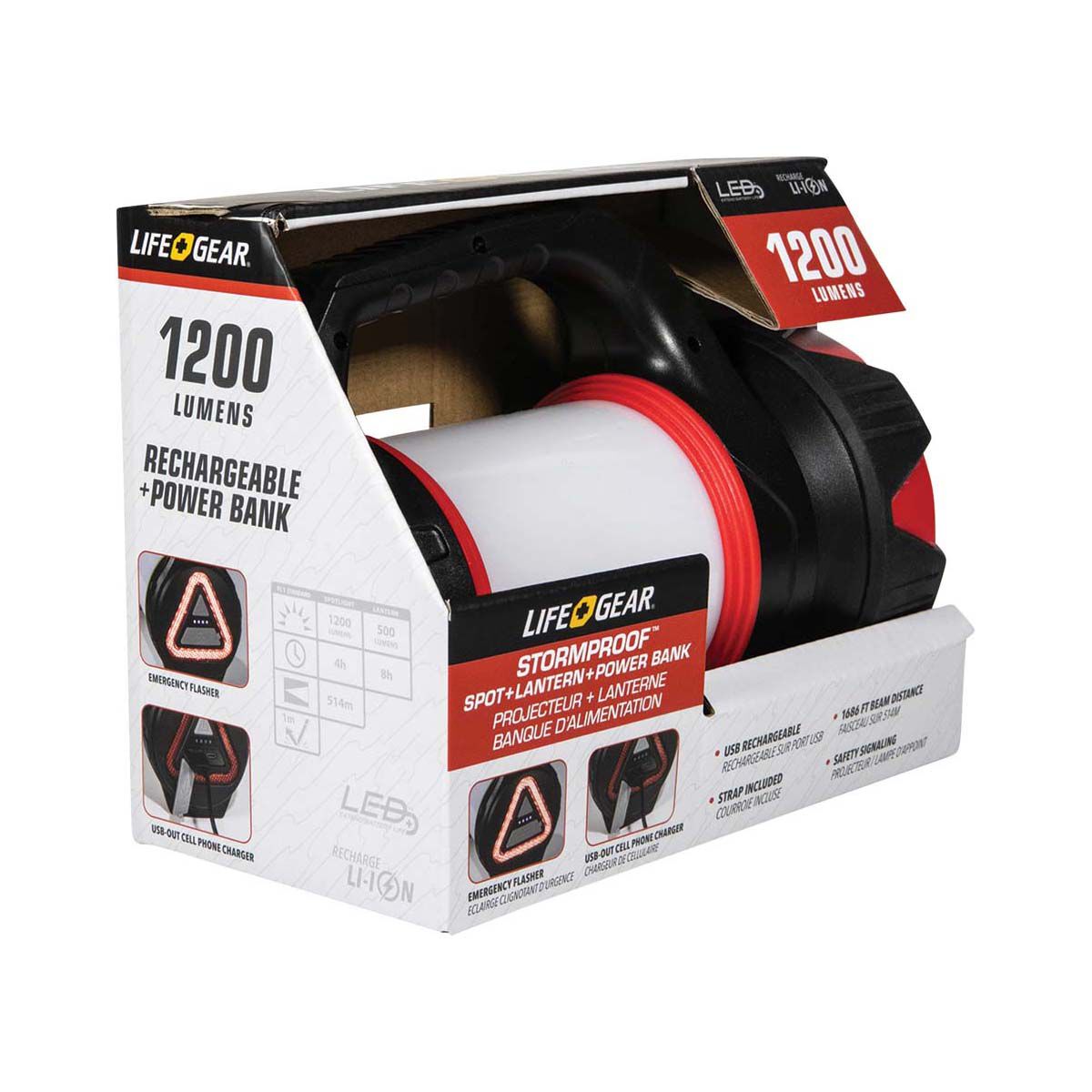 Lifegear Stormproof Spotlight 1200 Lumen, , bcf_hi-res