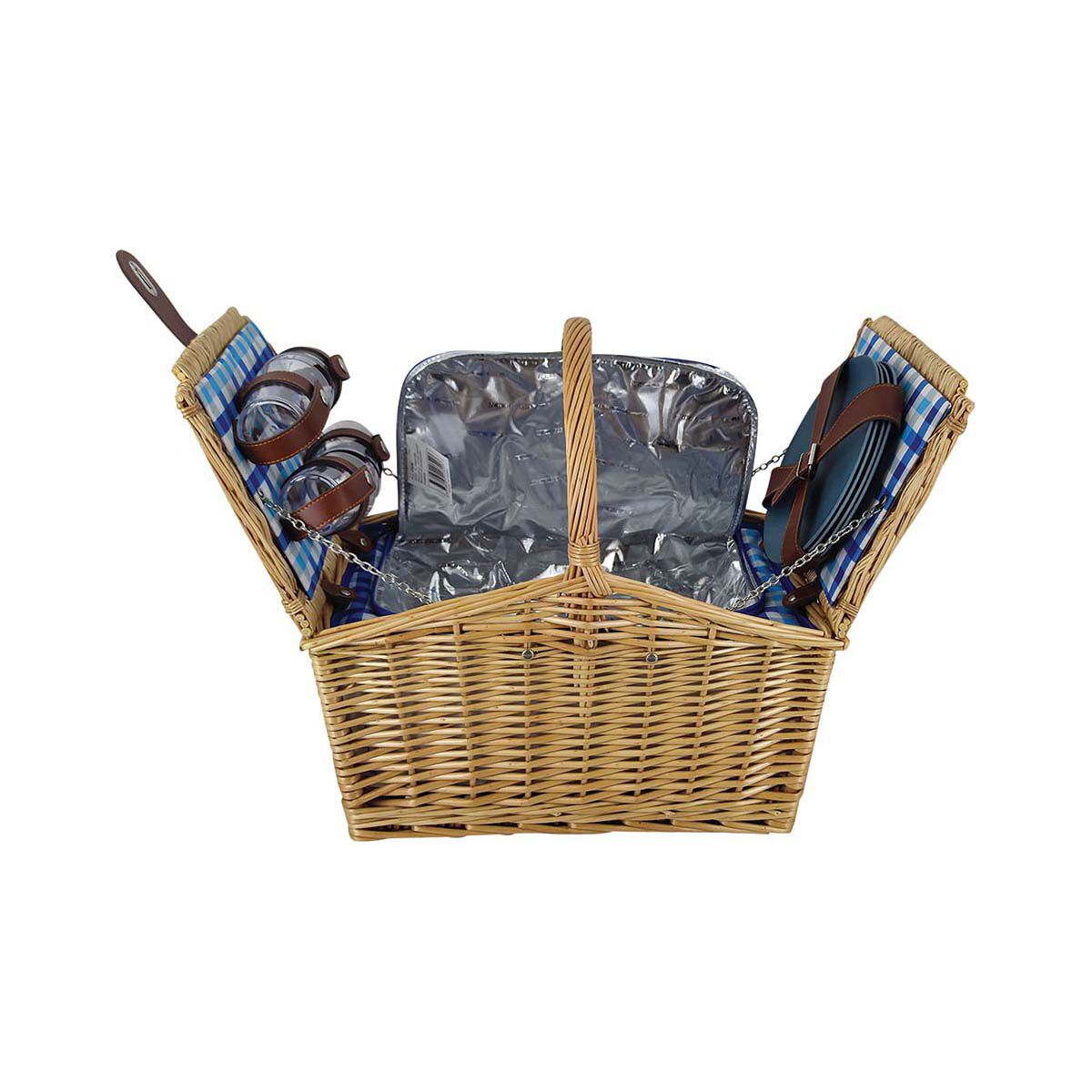 Wanderer Wicker Picnic Basket 4 Person Bcf