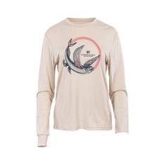 The Mad Hueys Women's Flying Fish Long Sleeve Tee, Cement, bcf_hi-res