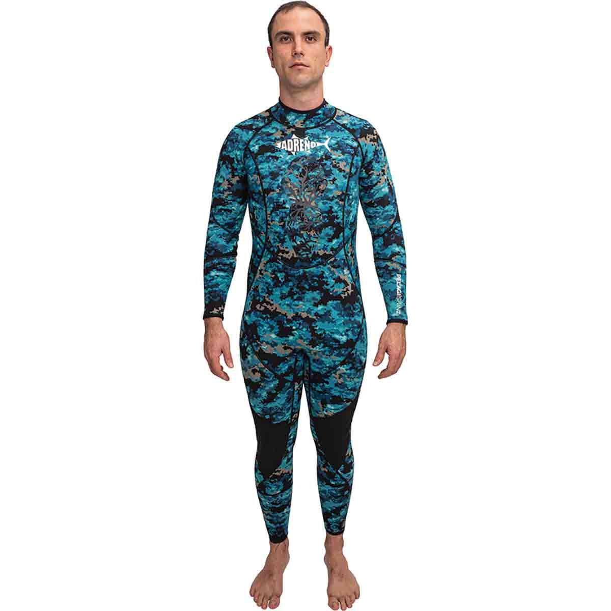 Adreno Men's Pelagi-Skin Steamer Wetsuit 3mm Blue XS, Blue, bcf_hi-res