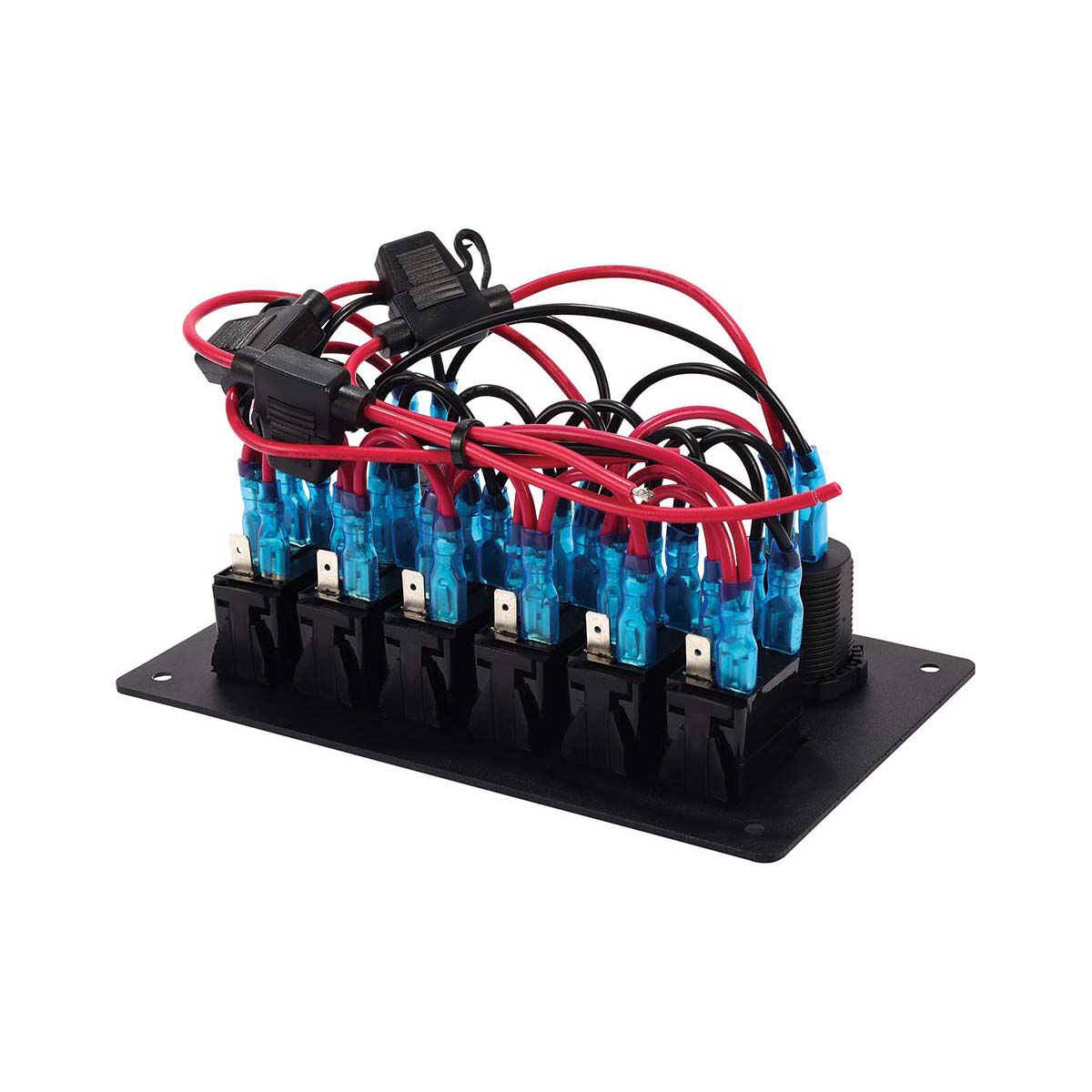 Bowline Switch Panel 6 Rocker 2 USB Plus Cigarette Socket BCF