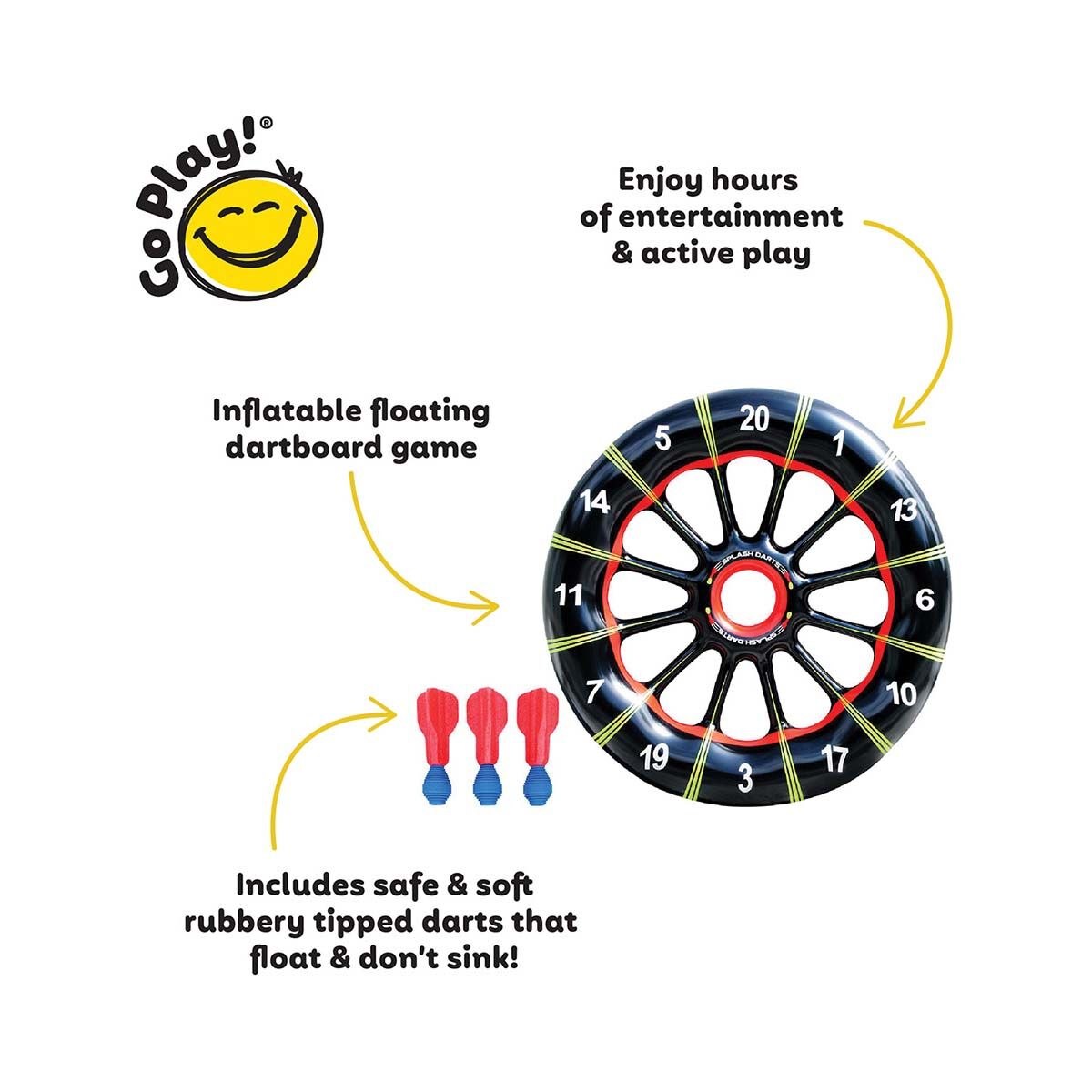 Go Play! Bullseye Splash Darts Pool Game, , bcf_hi-res