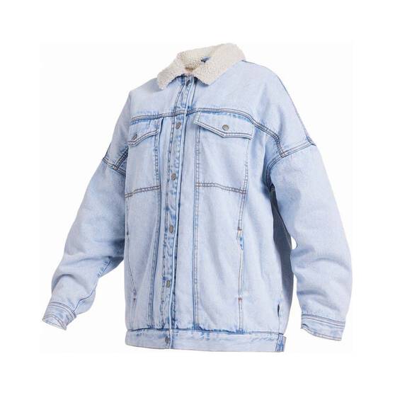 Quiksilver Hiker Denim Jacket for Women, Light Wash, bcf_hi-res