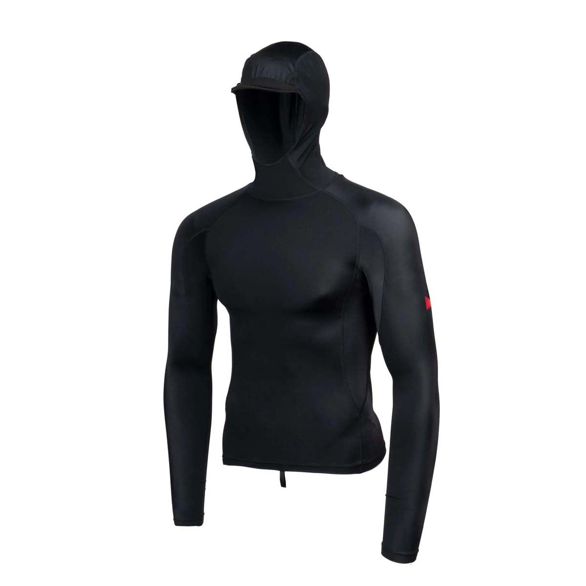 Florence Men's Hooded Long Sleeve Rashie, Black, bcf_hi-res
