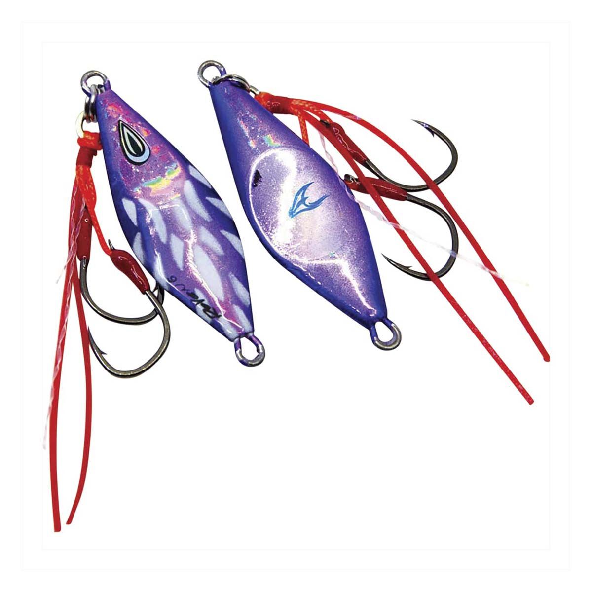 Ocean's Legacy Roven Rigged Jig Lure 6g Purple Silver, Purple Silver, bcf_hi-res
