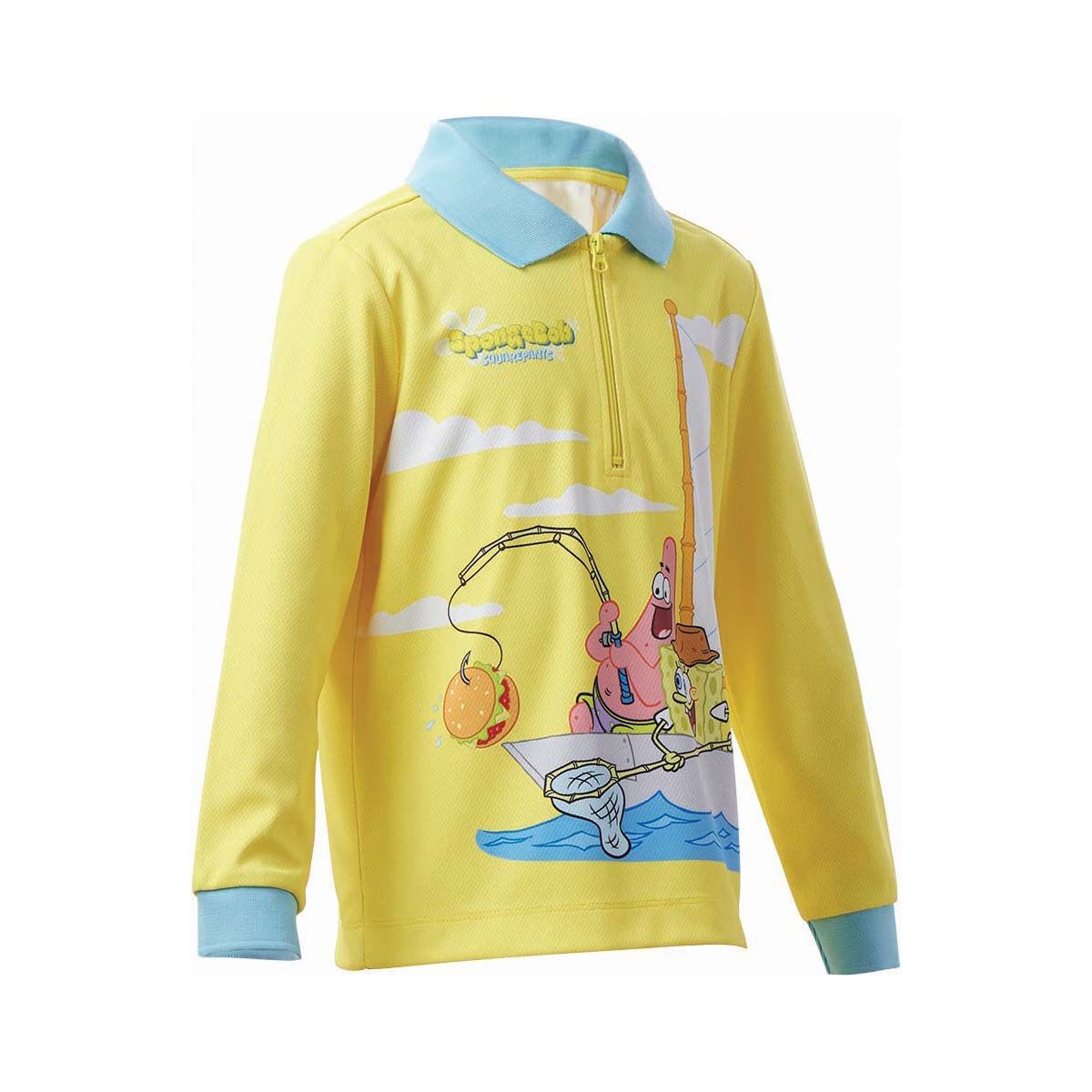 SpongeBob Kids&rsquo; Fishing Shirt, Yellow, bcf_hi-res