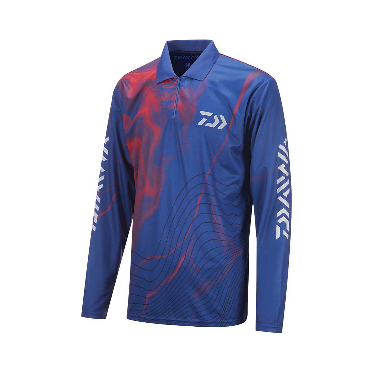 Daiwa Men's Navy & Red Fishing Shirt, , bcf_hi-res