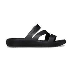Crocs Women's Getaway Strappy Shoes Black W6, Black, bcf_hi-res