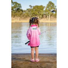 BCF x OzFish Kids' Sublimated Polo, Pink, bcf_hi-res