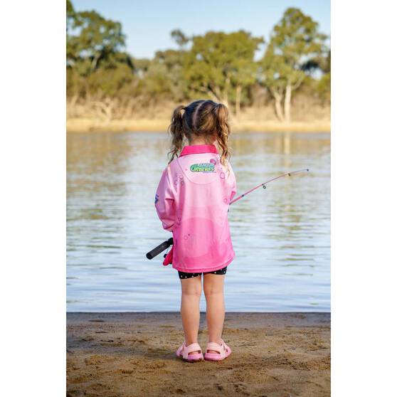 BCF x OzFish Kids' Fishing Shirt, Pink, bcf_hi-res