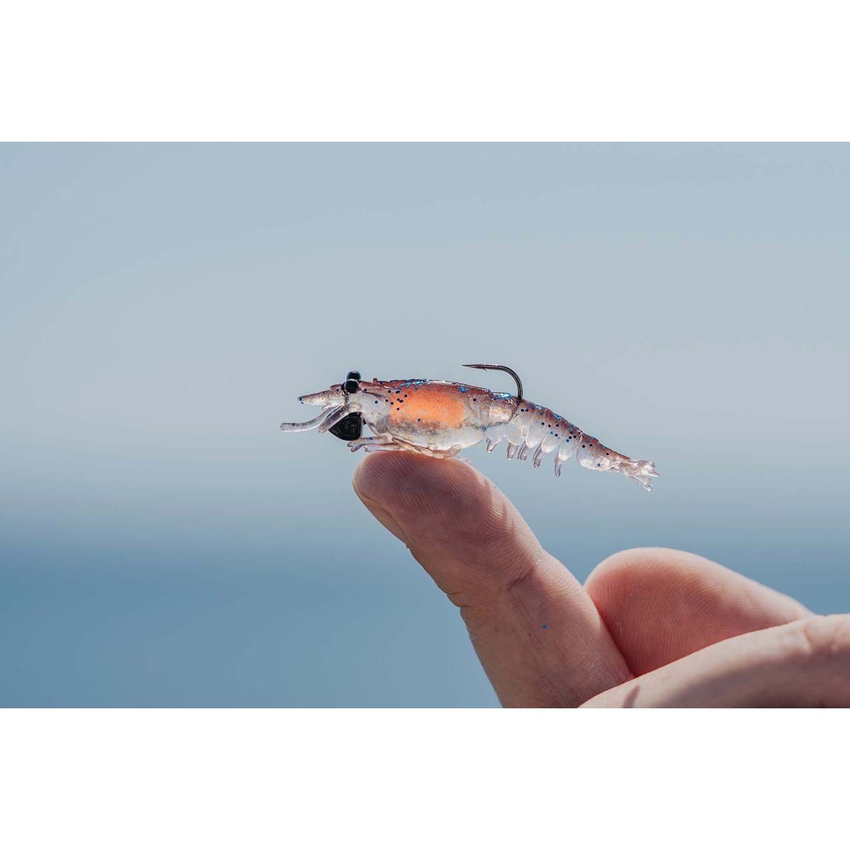 Nomad Live Ops Switcher Shrimp Soft Plastic Lure 3.5in Brown Flasher, Brown Flasher, bcf_hi-res