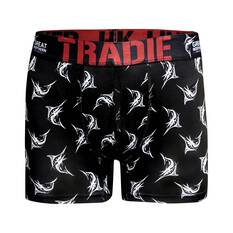 Tradie x Great Northern Co. Men's All Over Print Trunks, Black, bcf_hi-res