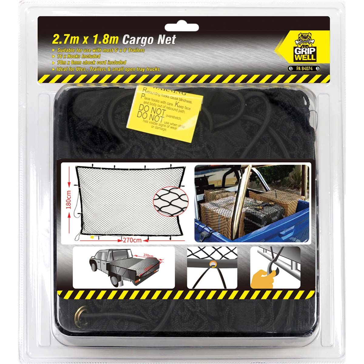 Gripwell Cargo Net 2.7m x 1.8m, , bcf_hi-res