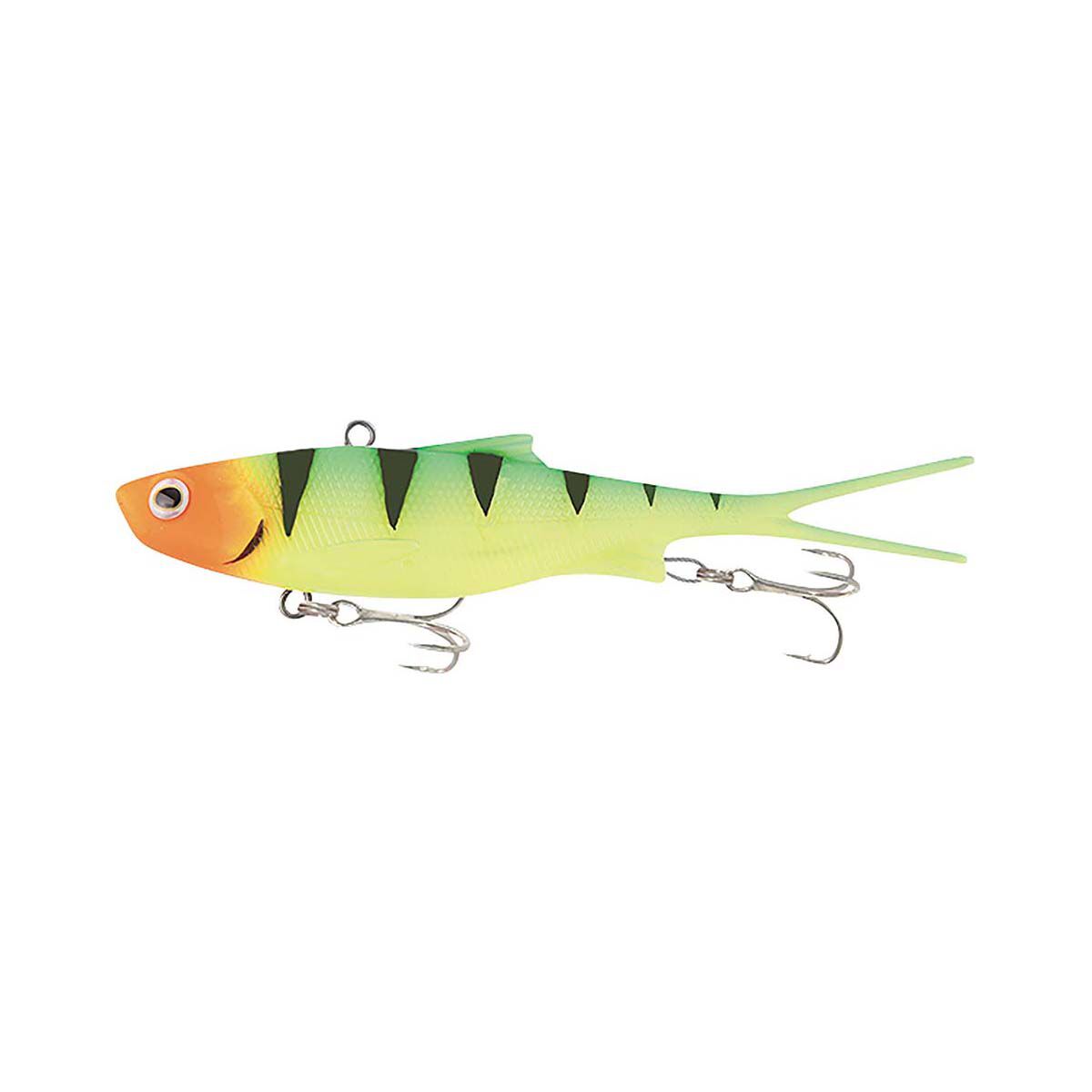 Samaki Vibelicious Fork Tail Soft Vibe Lure 100mm 20g Fire Tiger, Fire Tiger, bcf_hi-res