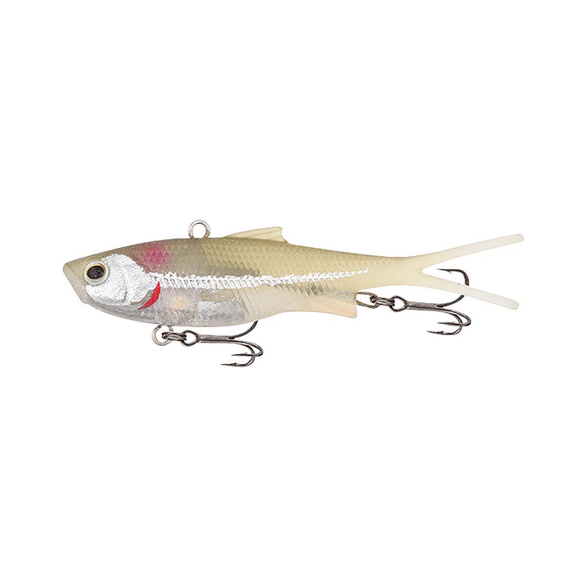 Samaki Vibelicious Fork Tail Soft Vibe Lure 70mm 10g Whitebait, Whitebait, bcf_hi-res