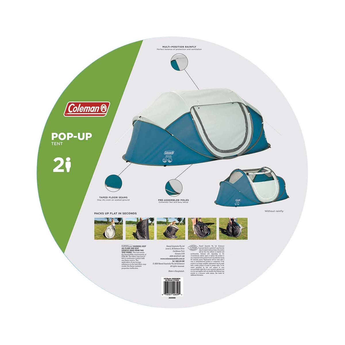 Coleman 2 person popup tent outlet