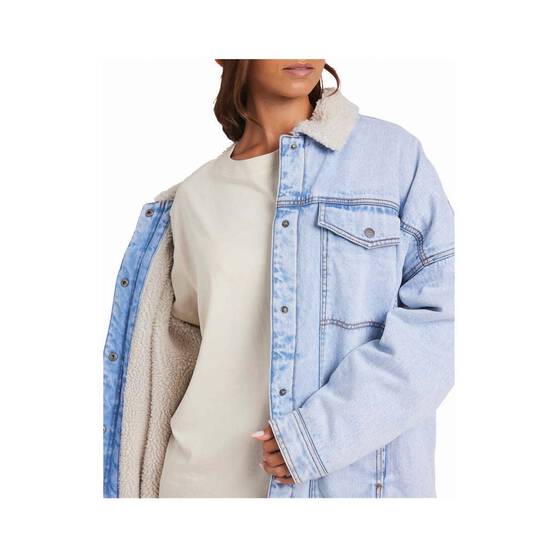 Quiksilver Hiker Denim Jacket for Women, Light Wash, bcf_hi-res