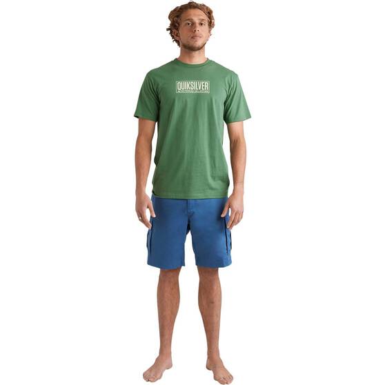 Quiksilver Waterman Men’s Bold Logo Short Sleeve Tee Myrtle S, Myrtle, bcf_hi-res