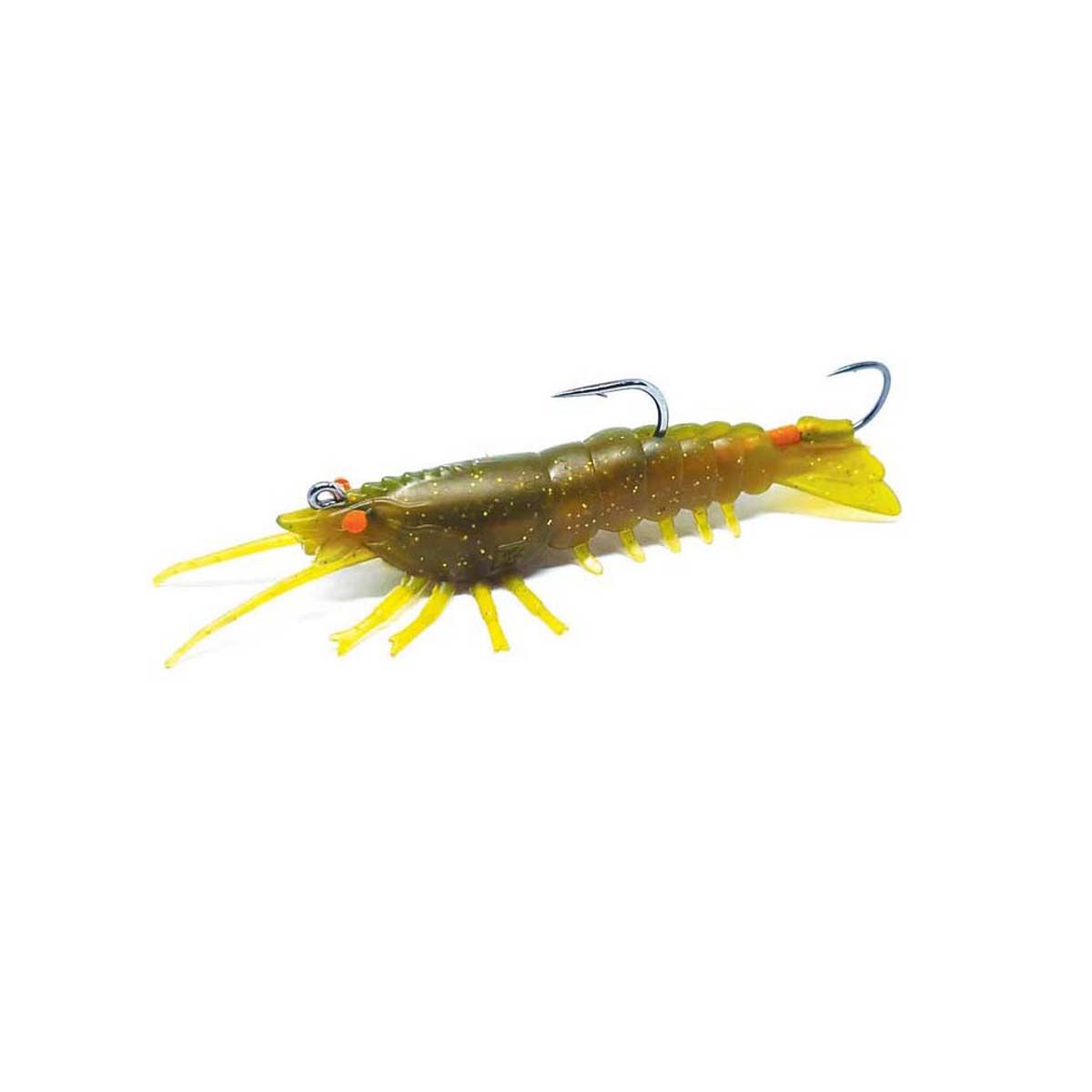 Barambah Stinger Shrimp Finesse Soft Plastic Lure 90mm Pumpkin Shrimp, Pumpkin Shrimp, bcf_hi-res