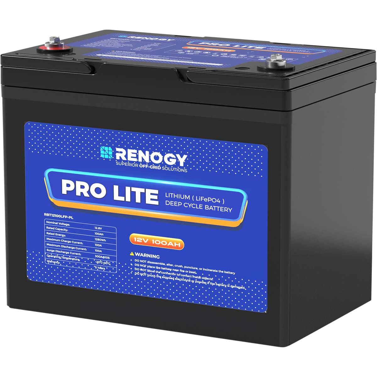 Renogy Lithium Deep Cycle Battery 12.8V 100Ah, , bcf_hi-res