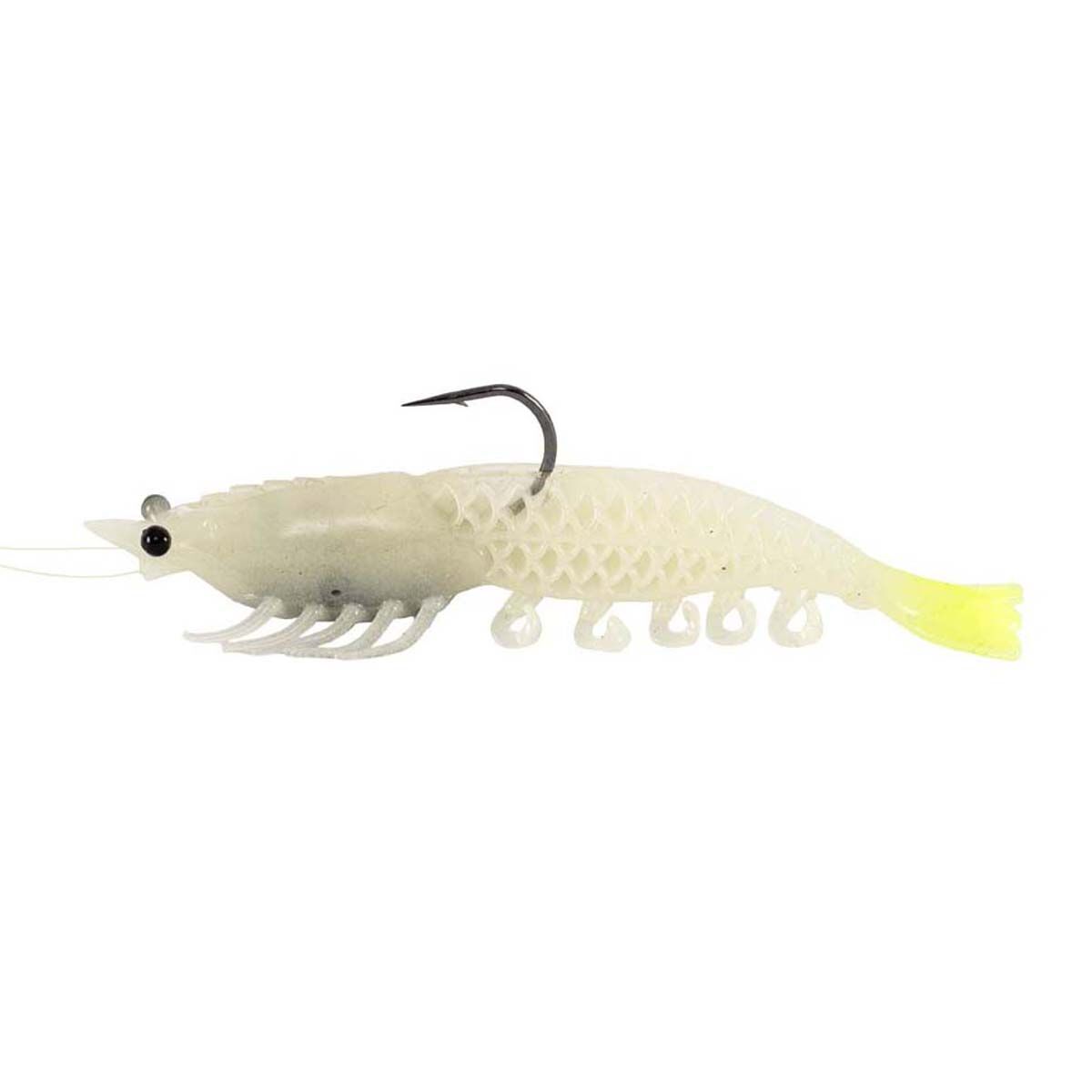 Berkley PowerBait Cullshrimp Soft Plastic Lure 3.5in Glow Chartreuse, Glow Chartreuse, bcf_hi-res