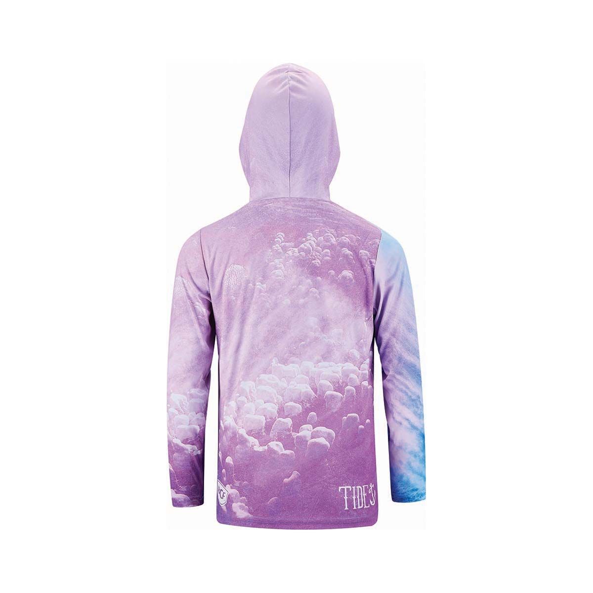 BCF x Tide Youth Reef Hooded Fishing Shirt Pink / Blue 8, Pink / Blue, bcf_hi-res