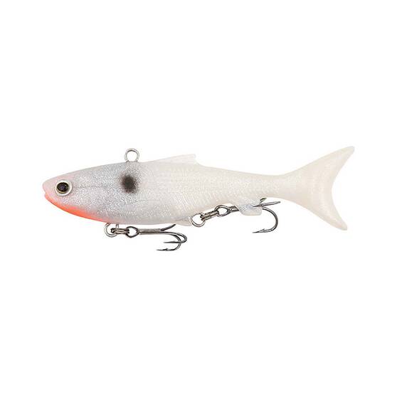 Samaki Vibelicious Thumper Tail Soft Vibe Lure 100mm 20g Pearl White, Pearl White, bcf_hi-res