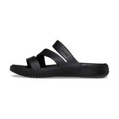 Crocs Women's Getaway Strappy Shoes Black W6, Black, bcf_hi-res