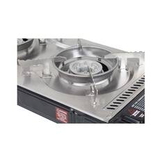 Gasmate Travelmate II SS Double Butane Stove With Hotplate, , bcf_hi-res