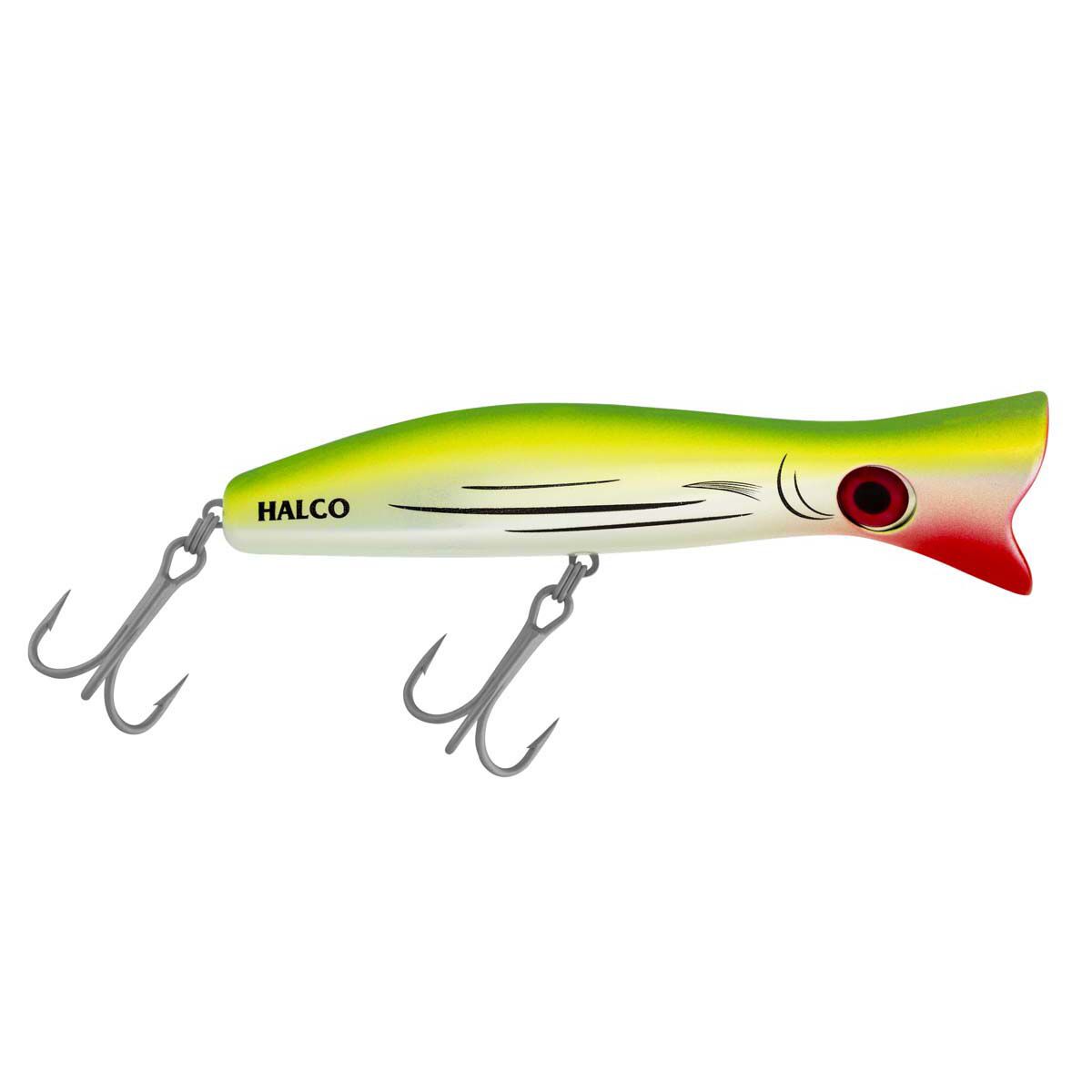 Halco Roosta Popper Surface Lure 160mm Liquid Lime, Liquid Lime, bcf_hi-res