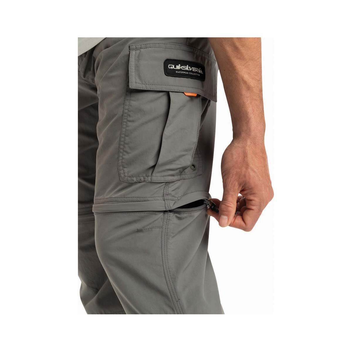 Quiksilver Men&rsquo;s Low Tide Cargo Pants, Grey, bcf_hi-res