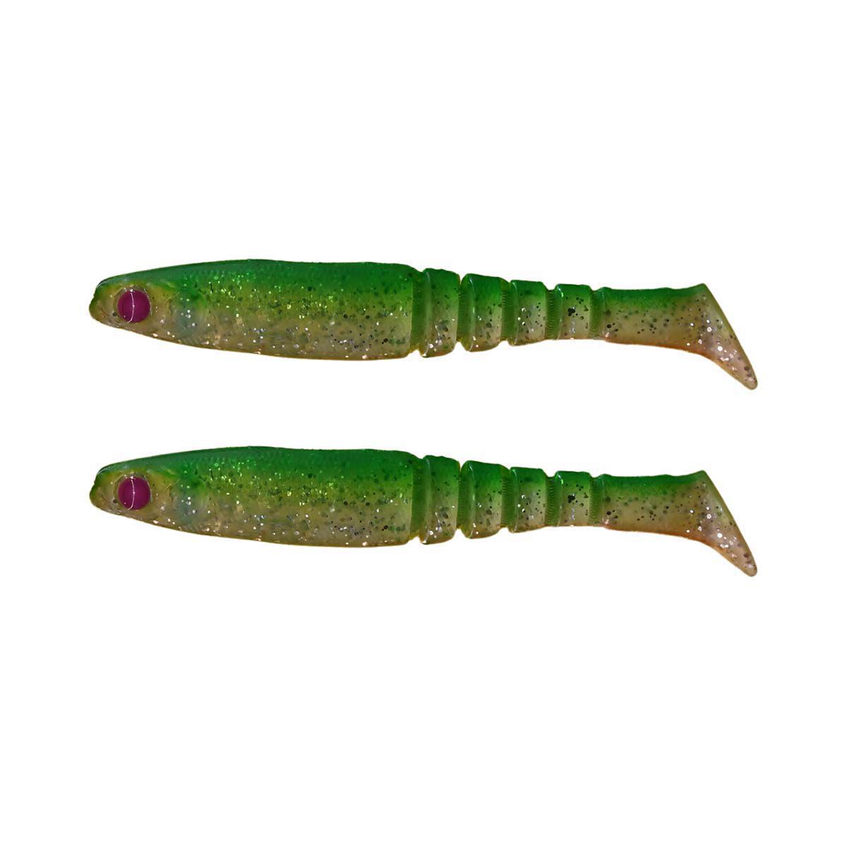 Akame Guppy Soft Plastic Lure 12cm 2 Pack Green Dream, Green Dream, bcf_hi-res