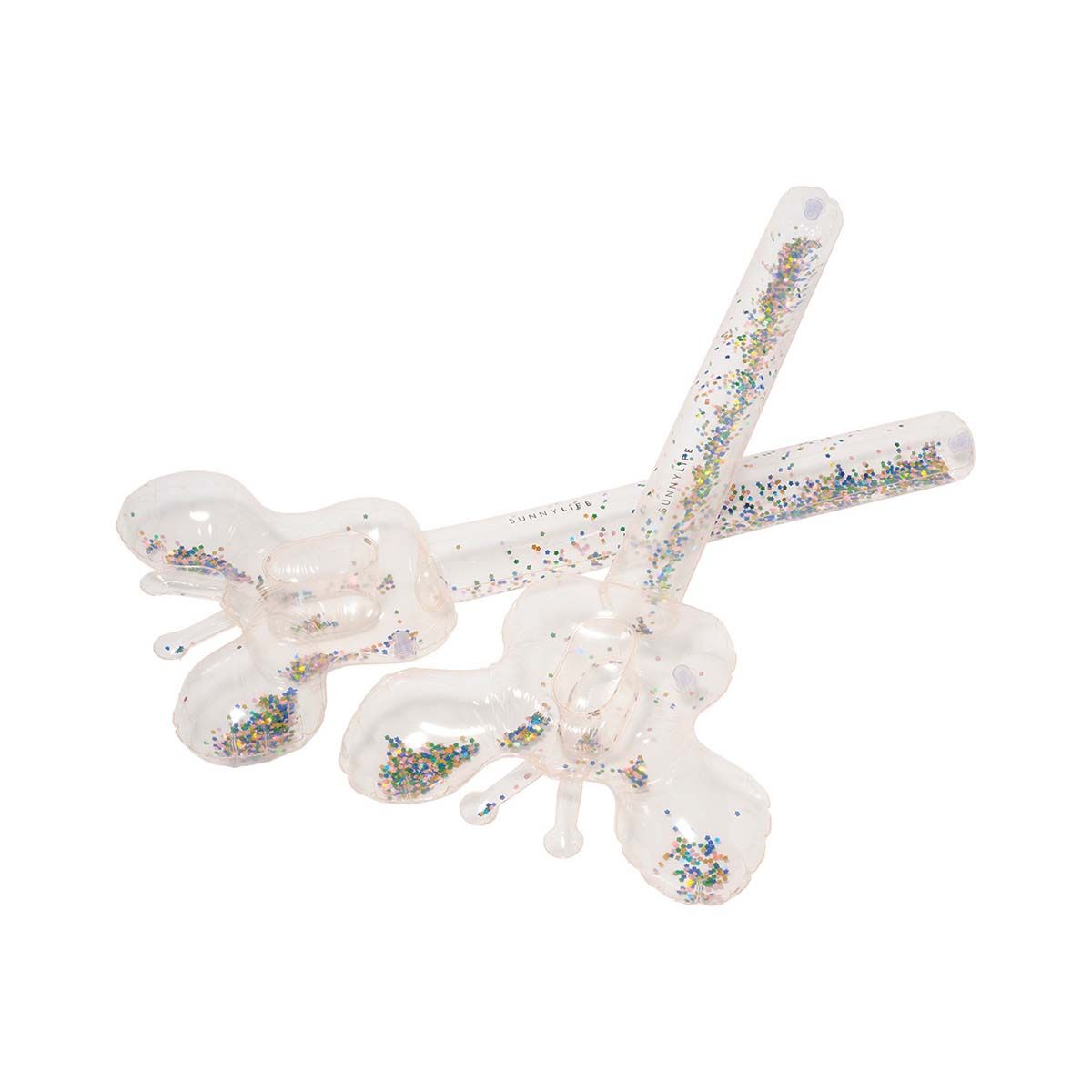 SUNNYLiFE Cotton Candy Glitter Inflatable Pool Noodle 2 Pack, , bcf_hi-res