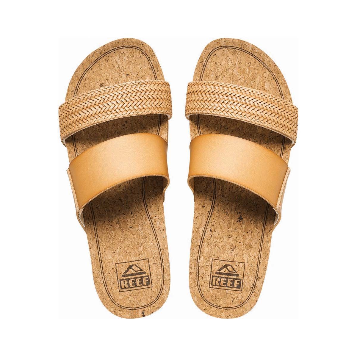 REEF Women's Cushion Vista Hi Tx Slides, Natural, bcf_hi-res