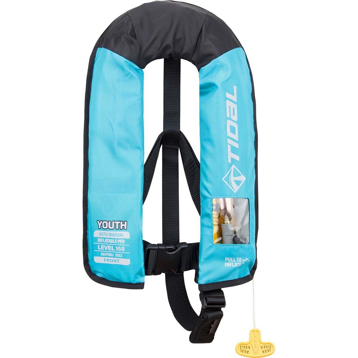 Tidal Junior Auto Inflatable PFD 150N Teal, , bcf_hi-res