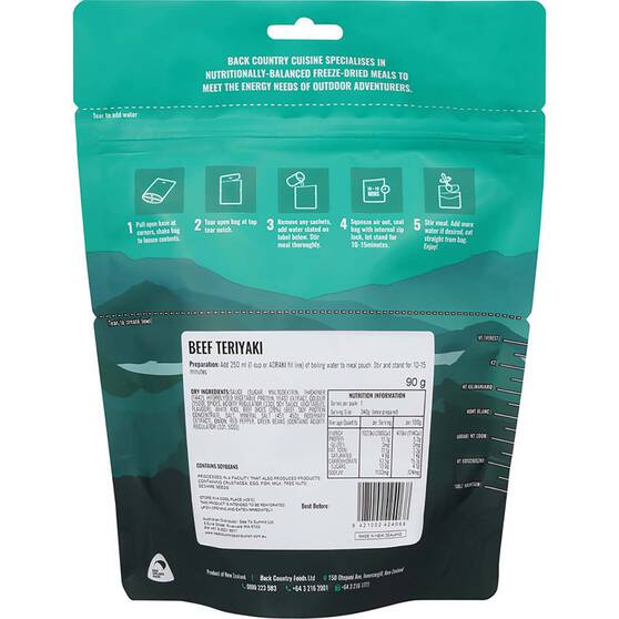 Back Country Cuisine Freeze Dried Beef Teriyaki 1 Serve, , bcf_hi-res