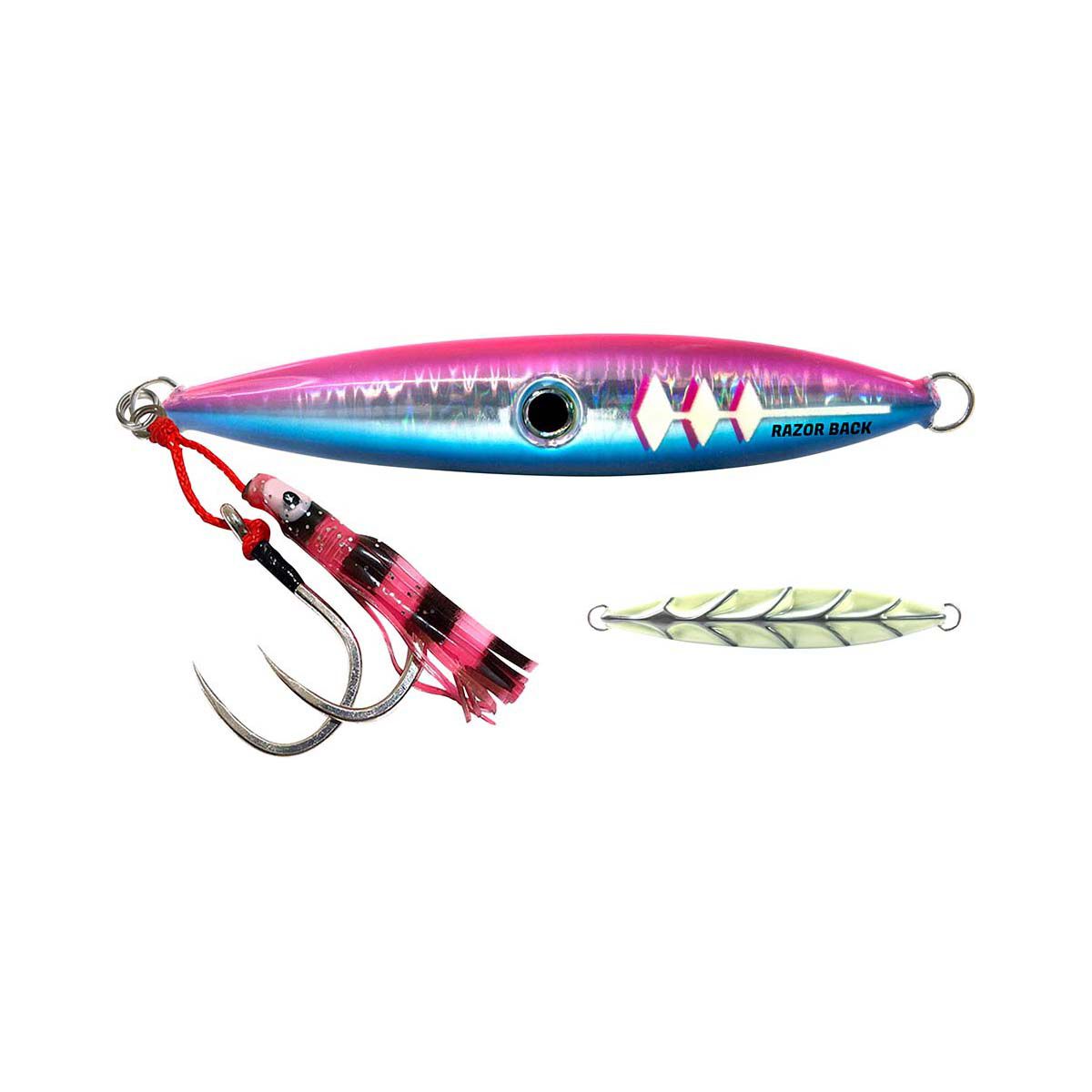 Synotek Razor Back Jig Lure 90g Blue Pink, Blue Pink, bcf_hi-res