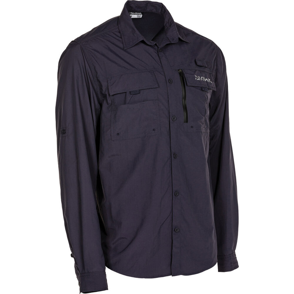 Daiwa Men's Long Sleeve Fishing Shirt Graphite XL BCF